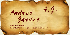 Andrej Gardić vizit kartica